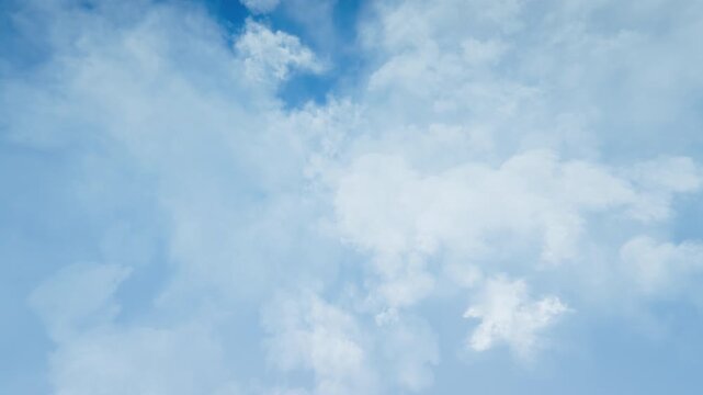 3DCG animation flying through the clouds (4K loop)