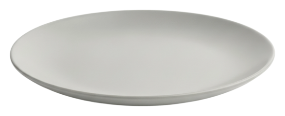 Minimalist white plate display in modern kitchen simple design isolated on transparent background