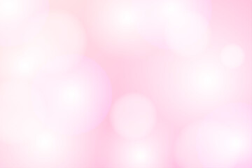 光と丸いぼかしが重なる淡いピンクの幻想的な抽象背景イラスト