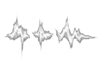 Abstract white sound waves on a black background