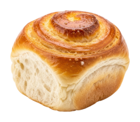 Baking fresh cinnamon roll pastries bakery food isolated on transparent background