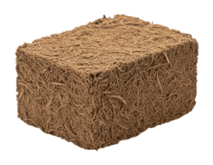 Harvesting coir fiber tropical region natural material isolated on transparent background