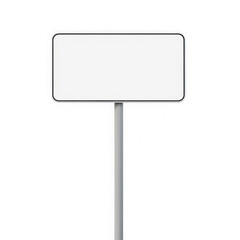 Fototapeta premium Modern rectangular outdoor sign with single support pole