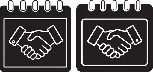Silhouette of business agreement of partnership deal