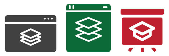 fullstack full stack developer development designer ui ux web development icon. vector Eps 10