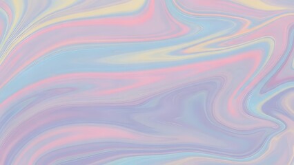 Pastel Marbled Fluid Art Background. Abstract Swirl Texture with Soft Pink, Blue, Purple, and Yellow Hues.
