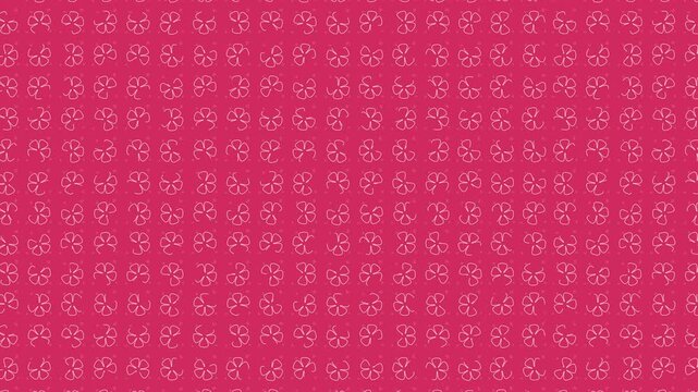 Seamless repeating pattern with abstract light pink circular shapes on a vibrant magenta background, creating a decorative and modern design.