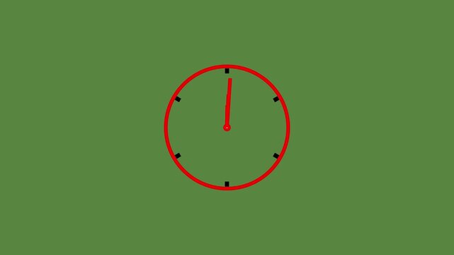 Wall clock, approaching on parrot background,with 4k video animation.