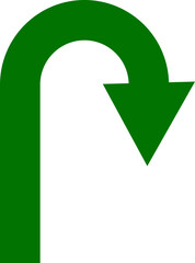 Road Arrow Flat Style Vector Icon Traffic Direction Symbol and Navigation Outline Graphic Group Featuring Turn, Curve and Wayfinding Arrow Signs