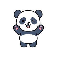 Adorable Panda Bear Illustration