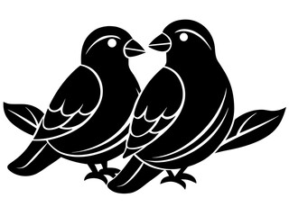 Obraz premium Birds isolated on white background Vector