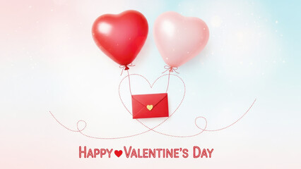 Celebrate love with heart-shaped balloons on valentine's day