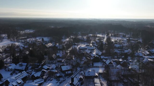Spreewalddorf Lehde aus der Vogelperspektive