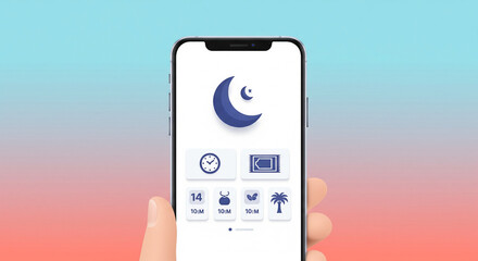 Luxury Ramadan Background With Gold Crescent Frame