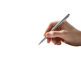 Hand holding a pen