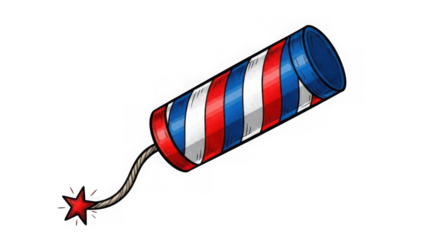 Barber pole icon isolated on transparent background