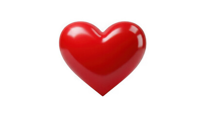 Obraz premium Red heart icon isolated on transparent background