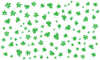 green clover seamless pattern st patricks background, lucky shamrock repeating pattern festive texture, clover leaf pattern wallpaper green, Green Clover Seamless Pattern Background Symbolizing Luck