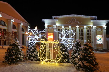 New Year's installations at the Ryazan Regional Philharmonic. Ryazan, the New Year's capital of 2026