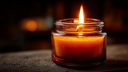 Close-up view of a candle burning at a traditional Jewish memorial site during an evening remembrance ceremony