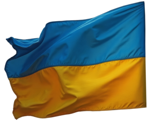 waving flag of ukraine