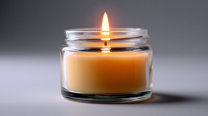 Lighting a traditional Yahrzeit candle in a glass jar to honor memories during a memorial service