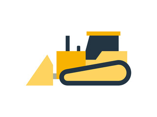 Bulldozer Flat Icon