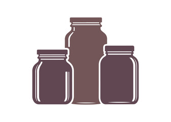 Jar graphic, stock image, logo isolated against a white canvas