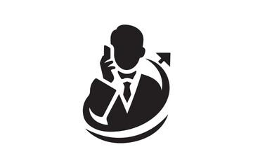Telemedicine icon silhouette on white background.