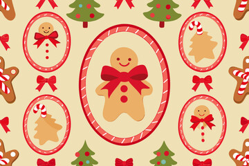 Gingerbread man isolated on white background Vector