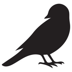 crow silhouette on branch vector illustration
