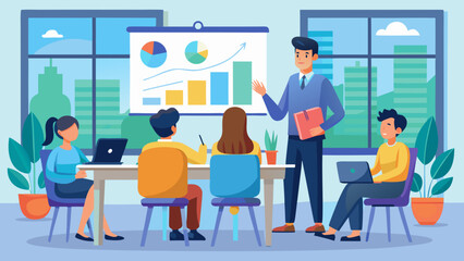 Meeting isolated on white background Vector