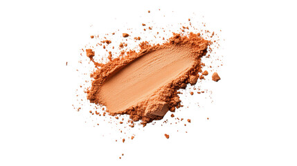 Brown Powder Texture Burst Isolated on Transparent Background