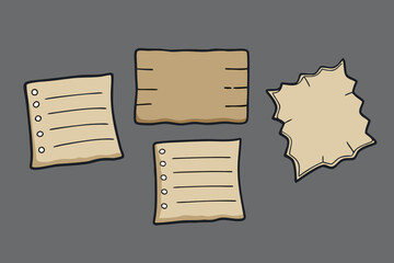 Notes isolated on white background Vector