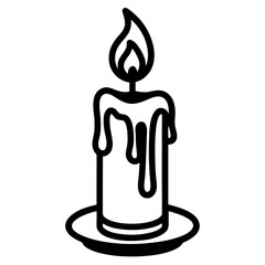 Candle isolated on white background Vector