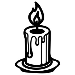 Candle isolated on white background Vector