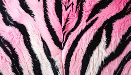 pink black and white tiger/zebra striped fur design pattern