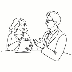 Meeting isolated on white background Vector