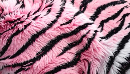 pink black and white tiger/zebra striped fur design pattern