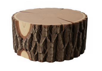 Natural wooden coffee table