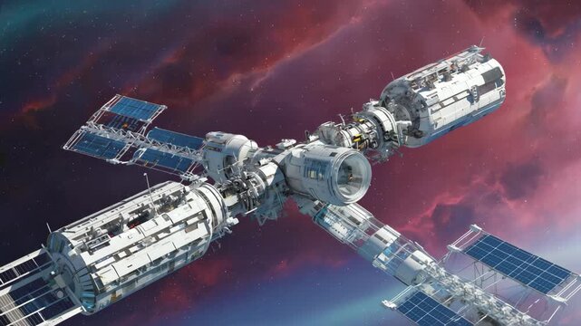 spaceship in space