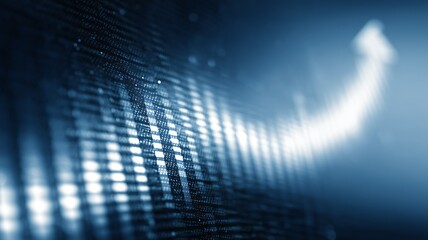 Futuristic data visualization arrow