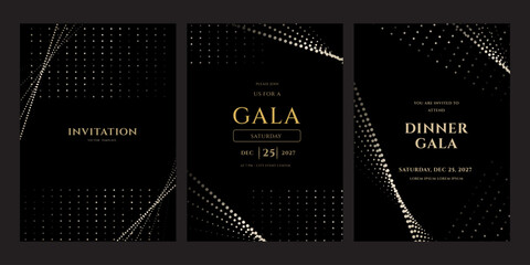 Elegant Gala Invitation Templates 2027  Luxury Black and Gold Design
