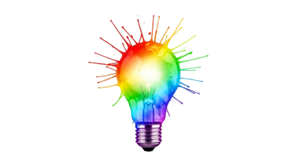 Illuminated rainbow bulb