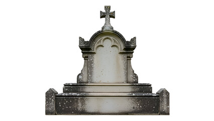 Antique gothic tombstone with cross