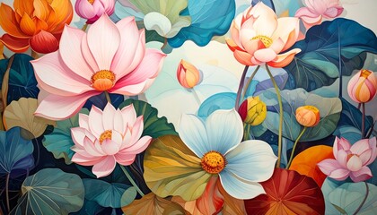 colorful flowers background