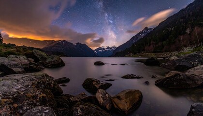 sunset in the mountains