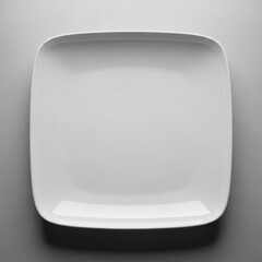 Empty square ceramic plate