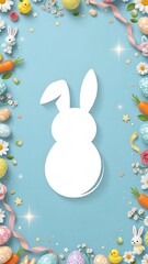 Happy Easter greeting card with beautiful background for happy easter graphic design vector illustration
