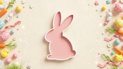 Happy Easter greeting card with beautiful background for happy easter graphic design vector illustration
